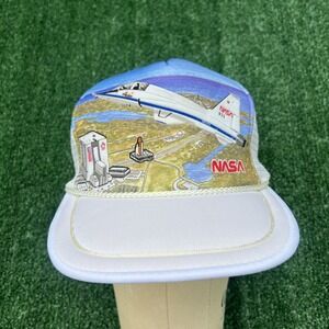 Vintage NASA 923 Northrop T-38 Talon Training Jet SnapBack Rope Trucker Hat 80s